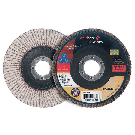 WELDCOTE Flap Disc 4-1/2 X 7/8 Alu-Prime 36G T27 Flap Disc 11058